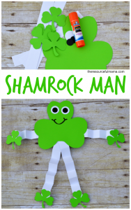 Shamrock man kid craft for St. Patrick's Day