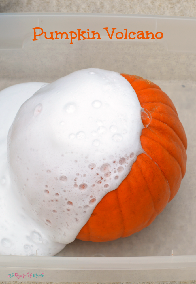 Turn a classic science experiment into a fun fall activity with this pumpkin volcano. Kids will love watching as chemical react and fizz over the sides of the pumpkin.