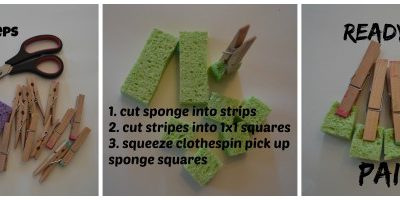 Making Clothespin~Sponge Painters