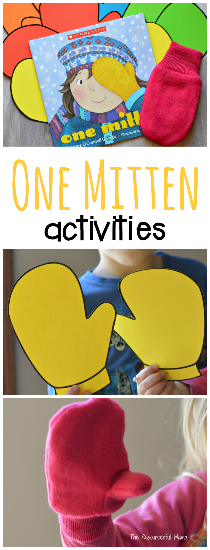 These two activities are a fun way for young children to act out and extend the story One Mitten. toddler | preschooler | kindergarten | winter activities | indoor activities | matching 