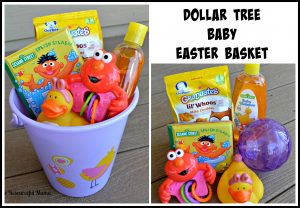 dollar tree Easter basket baby