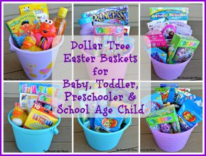 dollar tree easter basket for baby, toddler, preschooler, school age child