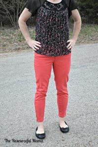 loft colored jeans/target shirt
