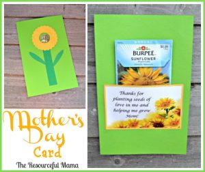 Mother's Day planting seeds of love card~great for kids to help make. 