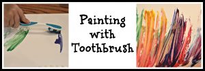 painting with toothbrush