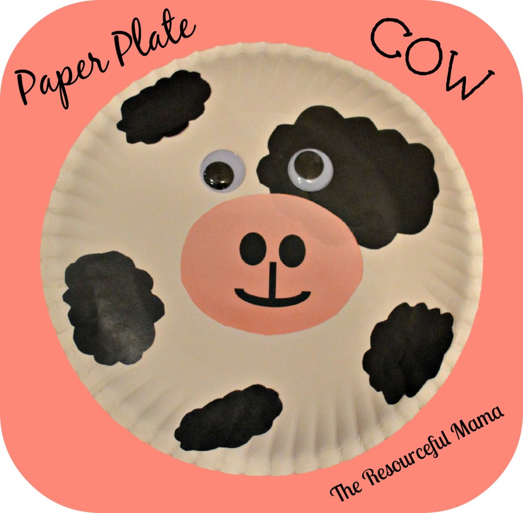 paper plate cow
