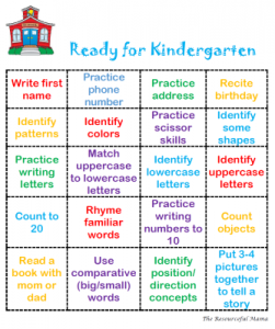 Free printable bingo card to help get your preschooler ready for summer