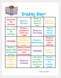 Get your kids excited about reading this summer with this fun reading bingo printable.
