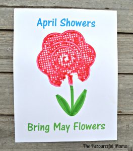 april showers bring may flowers flyswatter painting