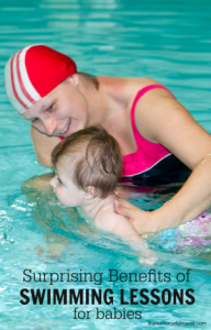 Great benefits to doing swimming lessons with your baby.