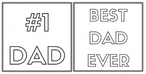 Free printable cards your kids can color for father's day.