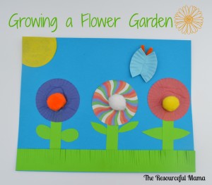 How cute is this flower garden made with mini cupcake liners. 