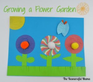 How cute is this flower garden made with mini cupcake liners.
