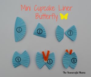 mini cupcake liner butterfly