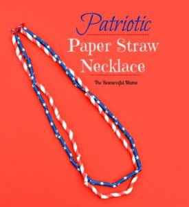 Aren't these patriotic necklaces made from paper straws so cute!