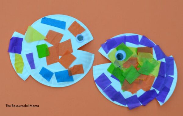 Book + Craft: Tissue Paper Fish - The Resourceful Mama