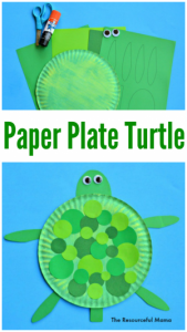 Paper plate turtle craft for kids
