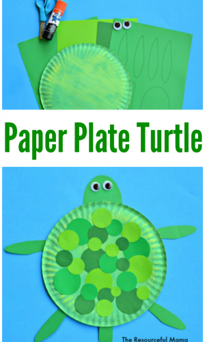 Paper plate turtle craft for kids