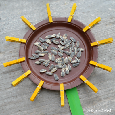 Clothespin Sunflower Craft for Kids