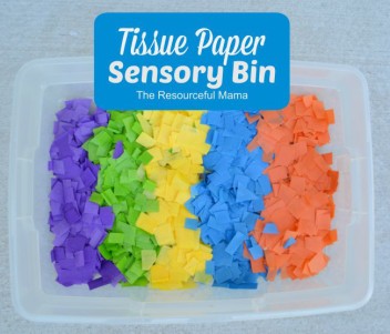 Tissue Paper Sensory Bin