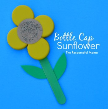 Bottle Cap Sunflower