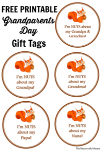 Free printable grandparents day gift tags