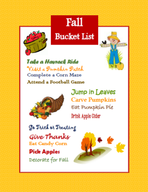 Fall Bucket List: Apple, Leaves, Pumpkins, and More