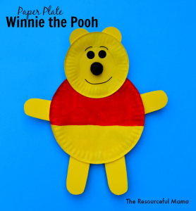 Winnie the Pooh kid craft made with paper plates