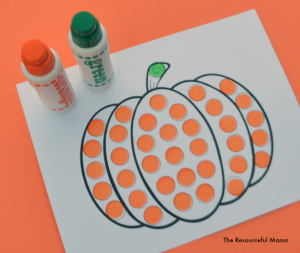 Do a dot pumpkin free printable worksheet