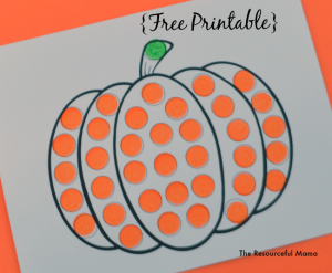 Do a dot pumpkin free printable worksheet 