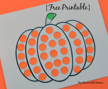 Pumpkin Do a Dot Worksheet