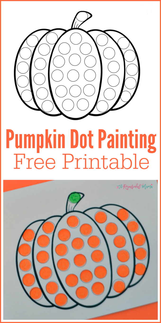 Free printable pumpkin worksheet. Perfect for do a dot markers, bingo markers, or painting with pom poms. fall | preschoolers | toddlers 