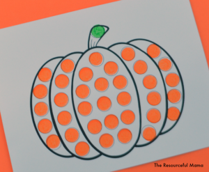 Do a dot pumpkin free printable worksheet