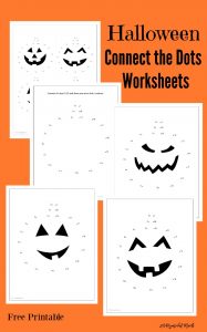 Free printable Halloween Jack O Lantern connect the dots worksheets. kindergarten | preschool | fall | pumpkins
