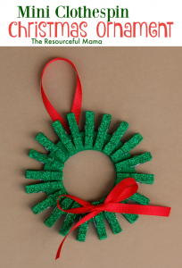 mini clothespin ornament