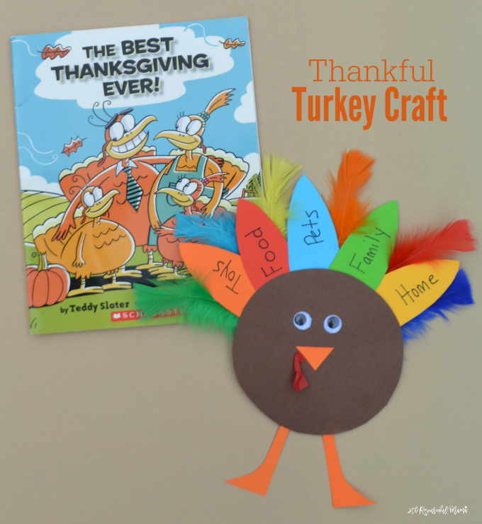 This turkey kid craft is a great way for kids to celebrate Thanksgiving and express those things for which they are thankful. 