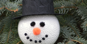 Homemade Frosty the Snowman Christmas Ornament