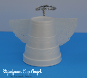 Styrofoam angel Christmas angel craft for kids