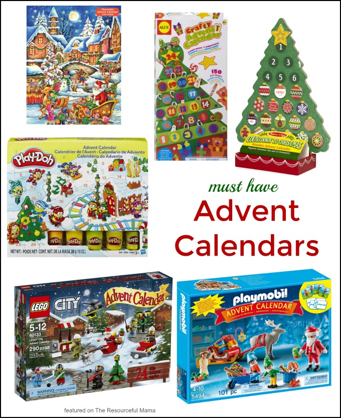 Countdown to Christmas with this fun kids advent calendars. Lego | Playmobil | Alex Toys | Melissa & Doug | chocolate | Play-Doh