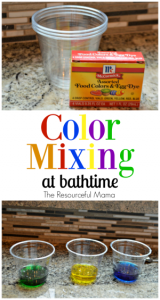 color mixing at bathtime