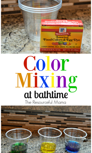 color mixing at bathtime