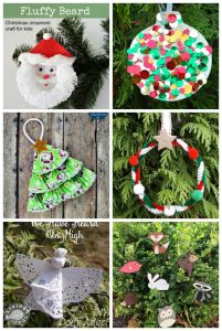 homemade kid ornaments for Christmas 