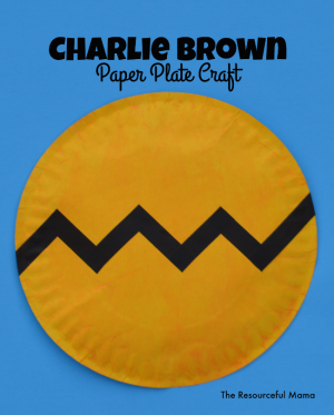 Paper Plate Charlie Brown Kid Craft
