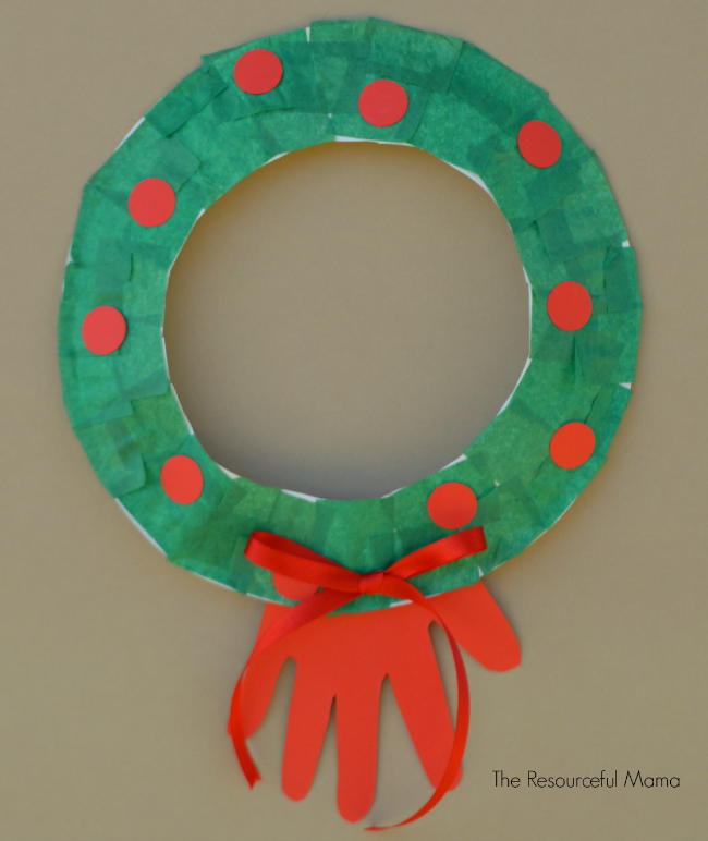 Paper Plate Christmas Wreath