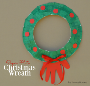 Paper Plate Christmas Wreath Kid Craft