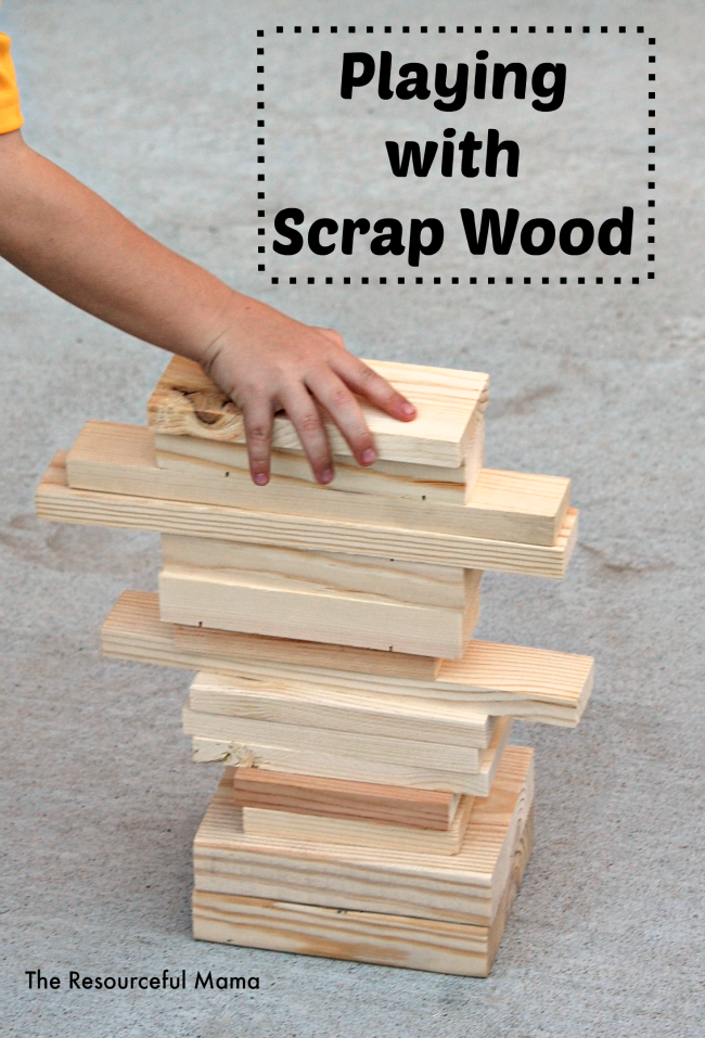 Simple Play with Scrap Wood - The Resourceful Mama