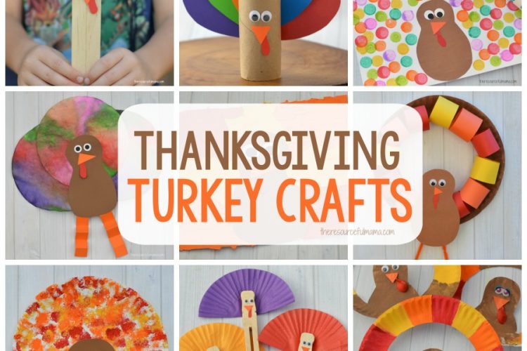 So many fun ways to transform basic crafting supplies, including craft sticks, paper plates, and paper rolls into cute and colorful Turkey Kid Crafts.