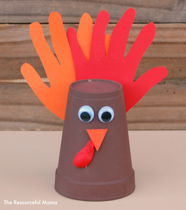 Handprint Turkey Kid Craft for Thanksgiving 