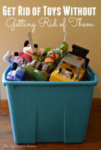 Are the toys taking over! Reduce toy clutter and get rid of toys without actually getting rid of them.