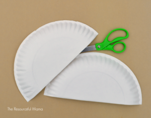 Paper plate winter hat craft for kids